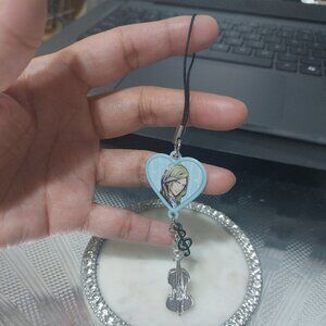 Anime Quartet Knight Camus Music Note & Guitar Keychain Keyring Bag Charm Cute